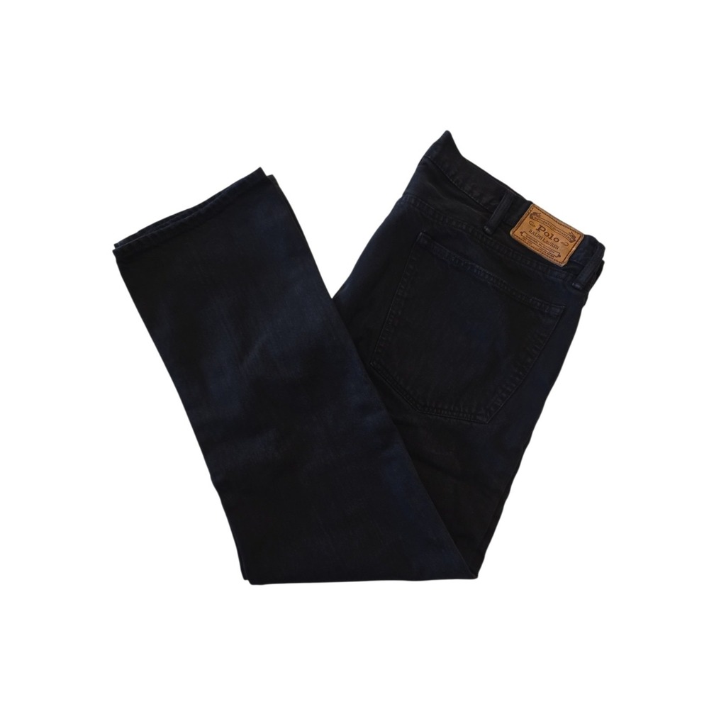 Polo Ralph Lauren Hampton Straight Jeans Men's 40x30 Hudson Black 100% Cotton